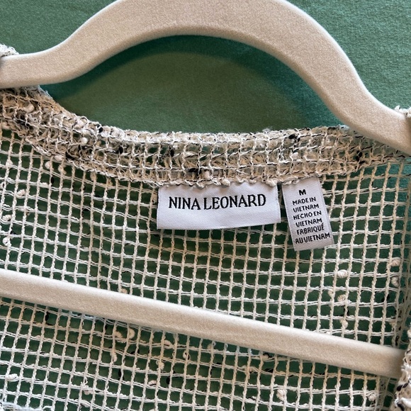 Nina Leonard Handmade crochet net cardigan/ Shaw/ size medium - Picture 4 of 4